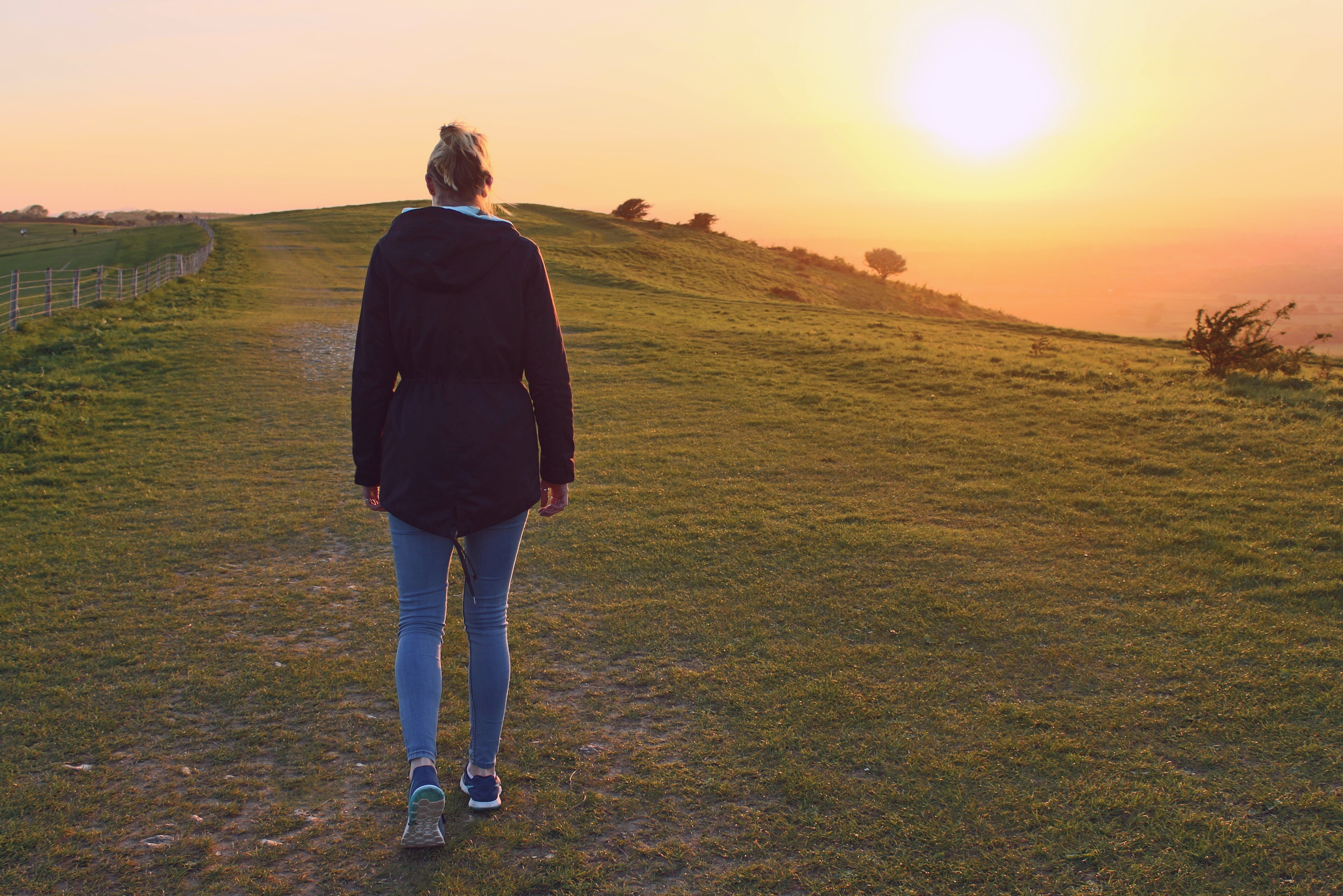 South Downs National Park, woman, walking
